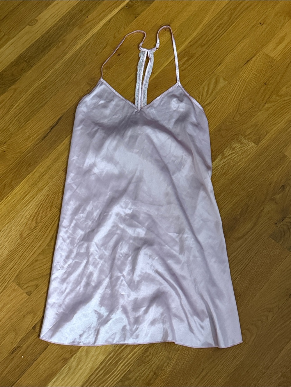 Women’s Satin Slip Dress - Light Pink